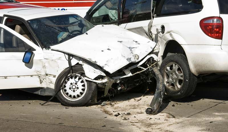 Two cars involved in an accident